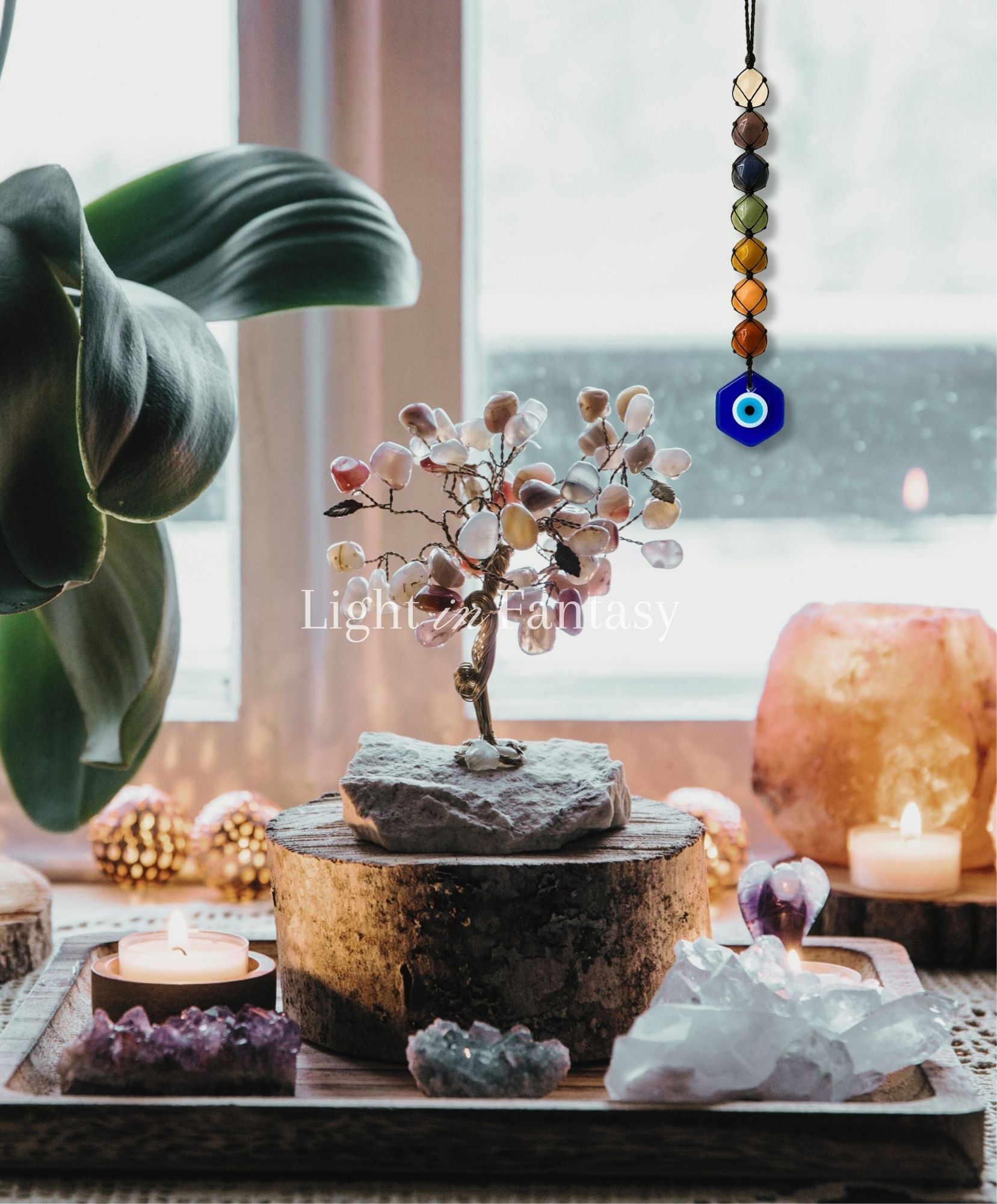 7 CHAKRA- Wall Hanging- HEXAGON