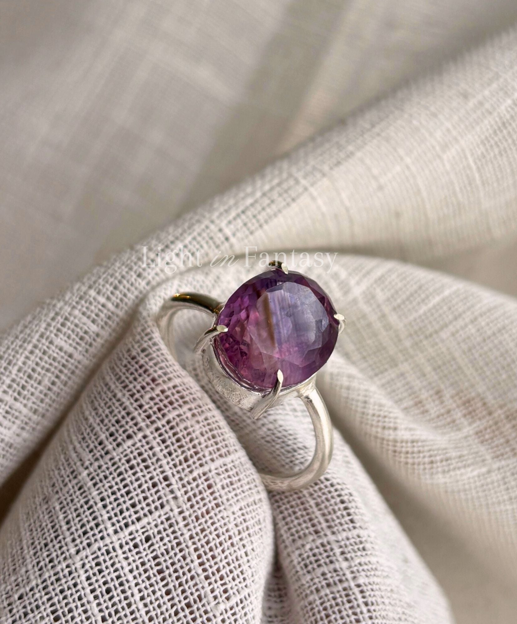 Amethyst Adjustable Ring