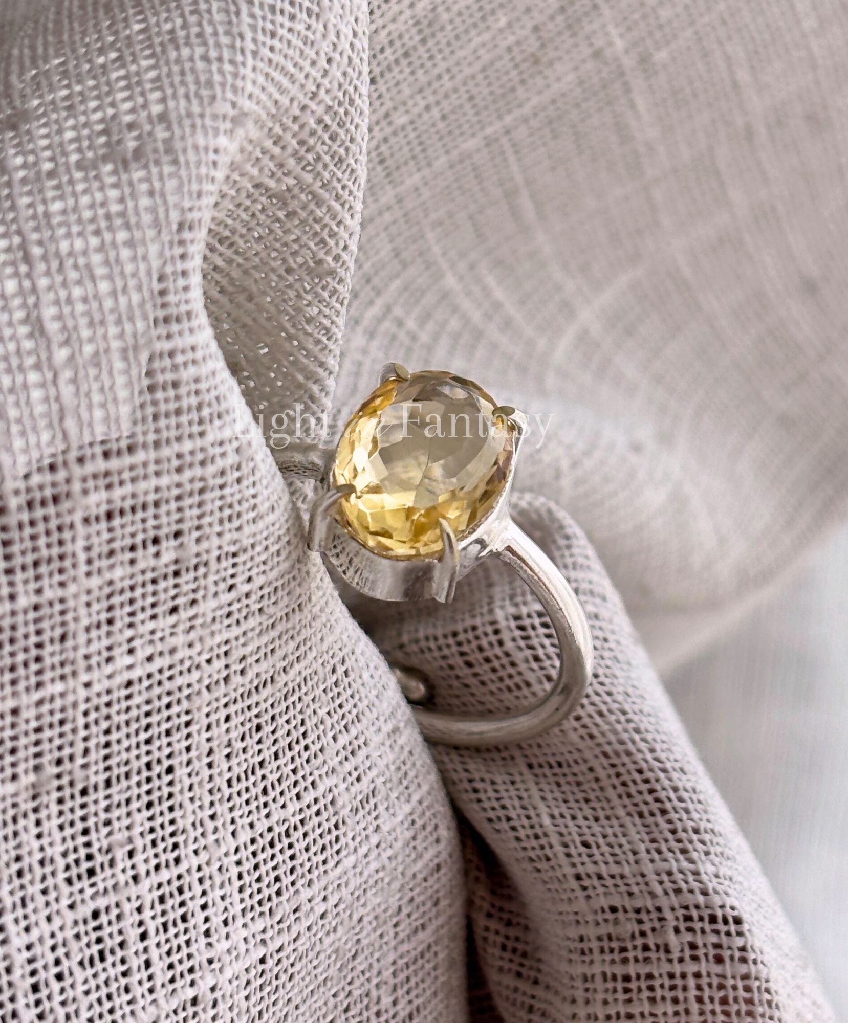 Citrine Adjustable Ring