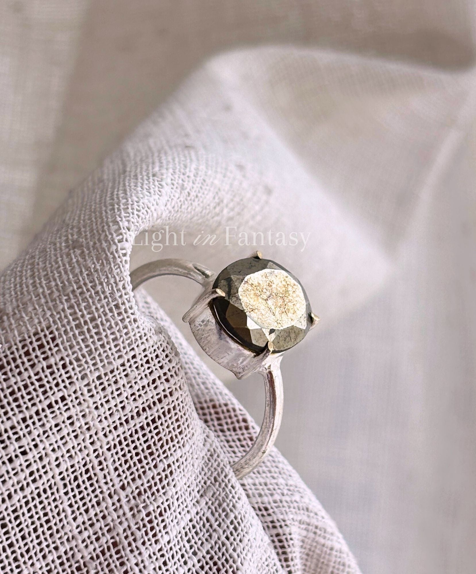 Pyrite Adjustable Ring
