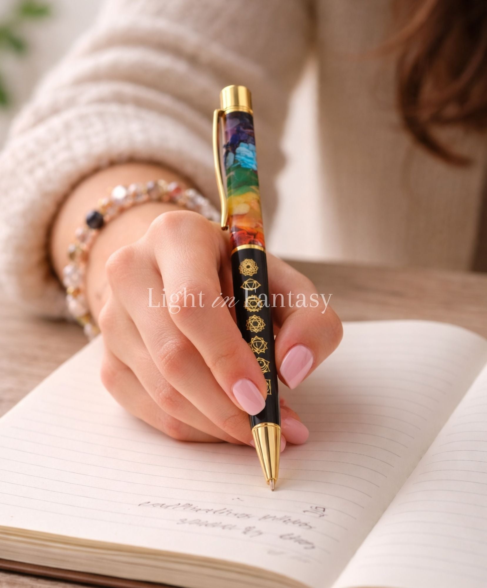 7 Chakra Pen- Black
