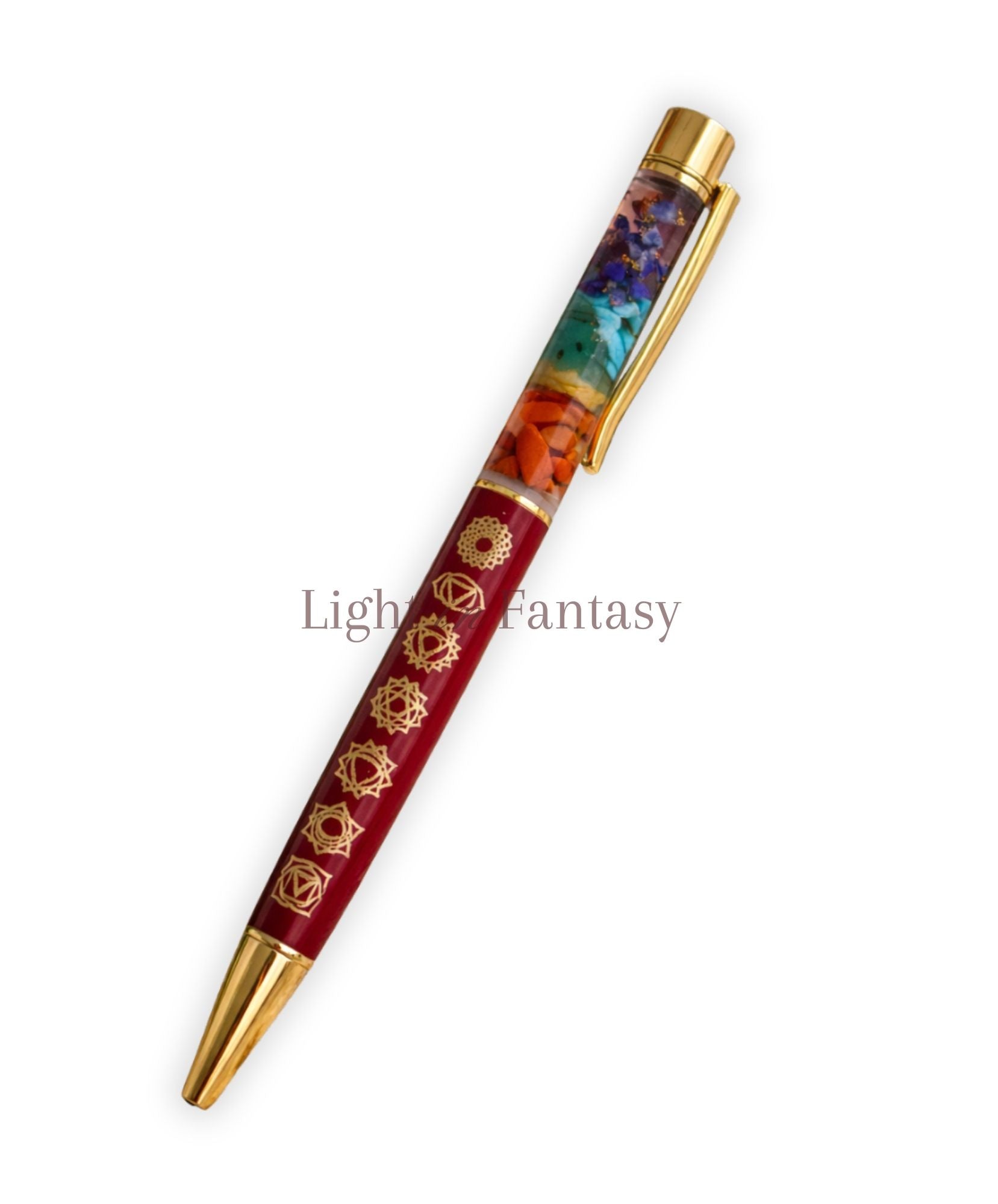 7 Chakra Pen- Maroon
