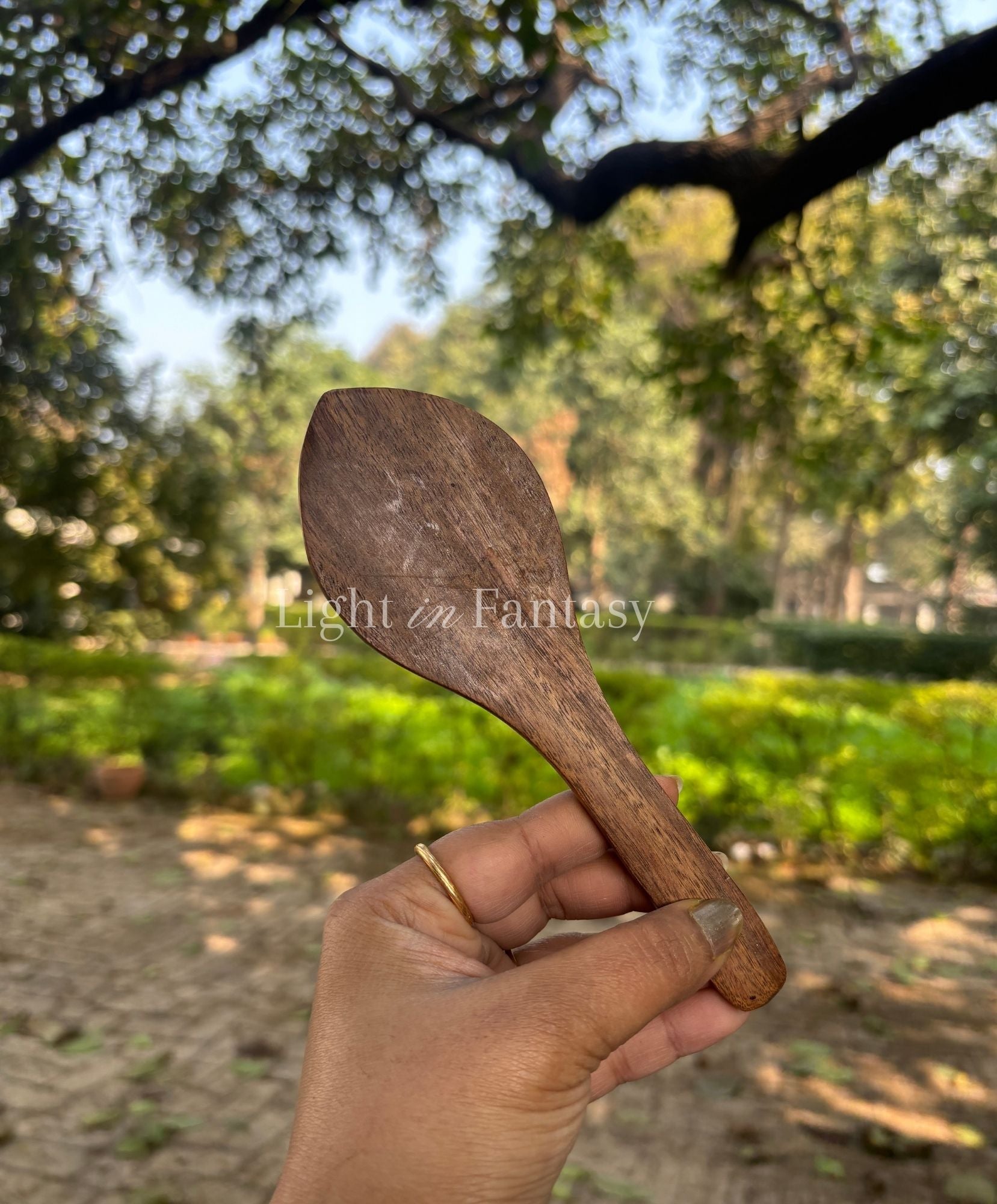 Sacred Wooden Ritual Spatula