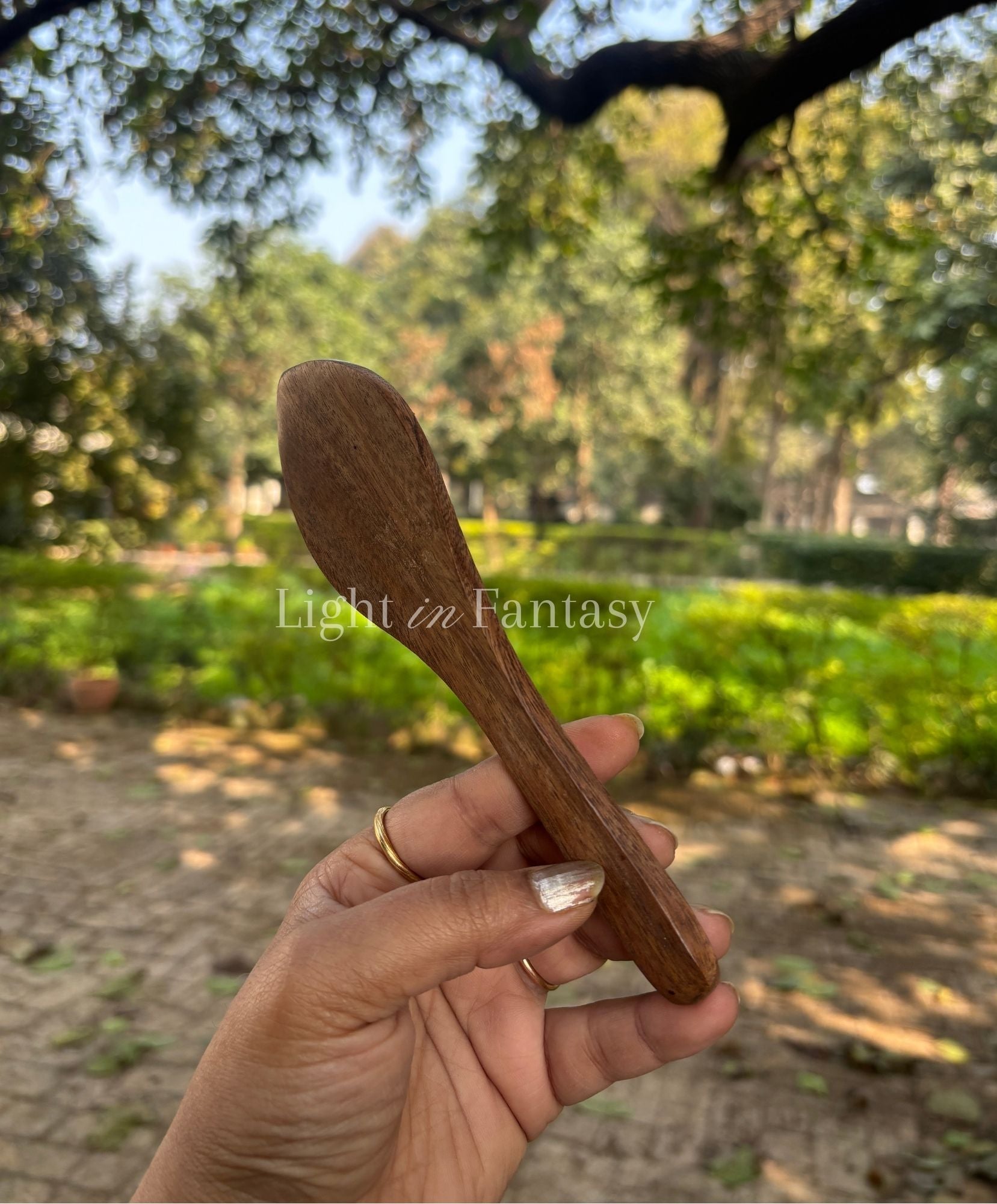 Sacred Wooden Ritual Spatula